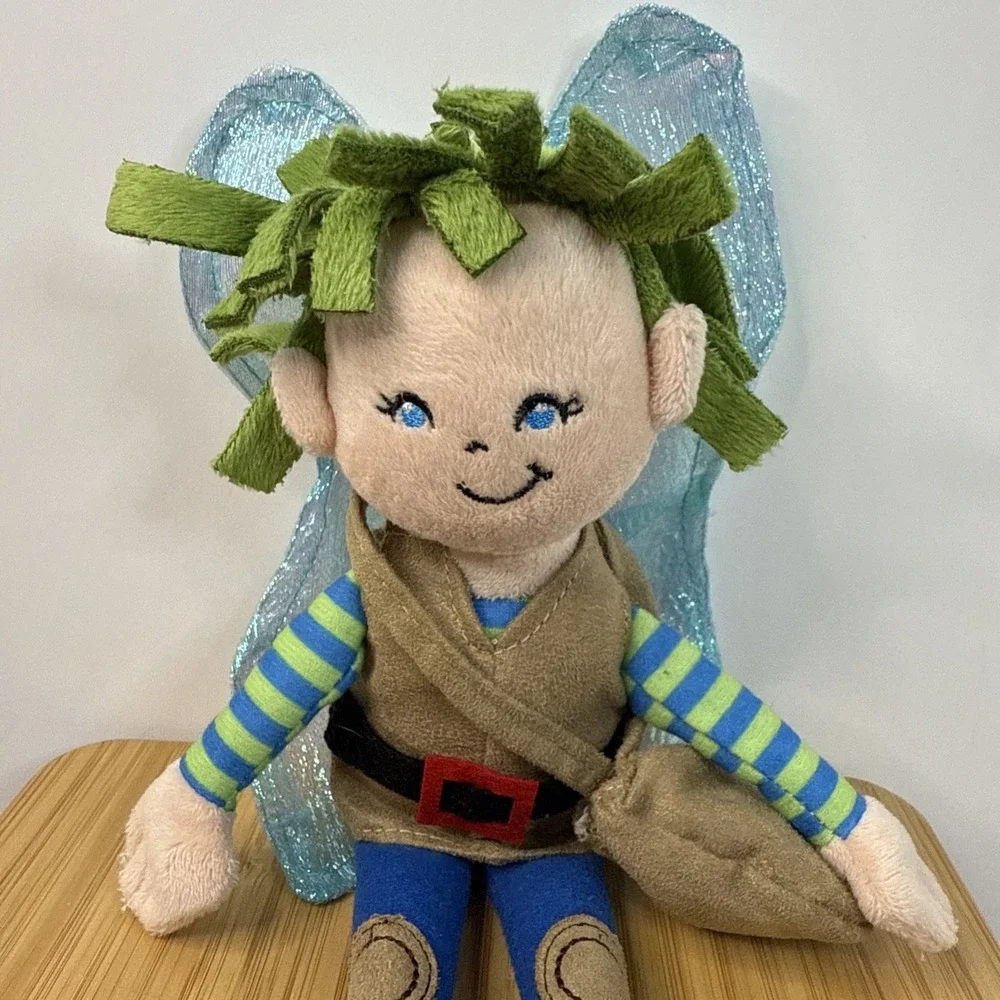 The Tale Of The Tooth Fairy Boy Doll Plush Green Blue Brown‎ Bag 10